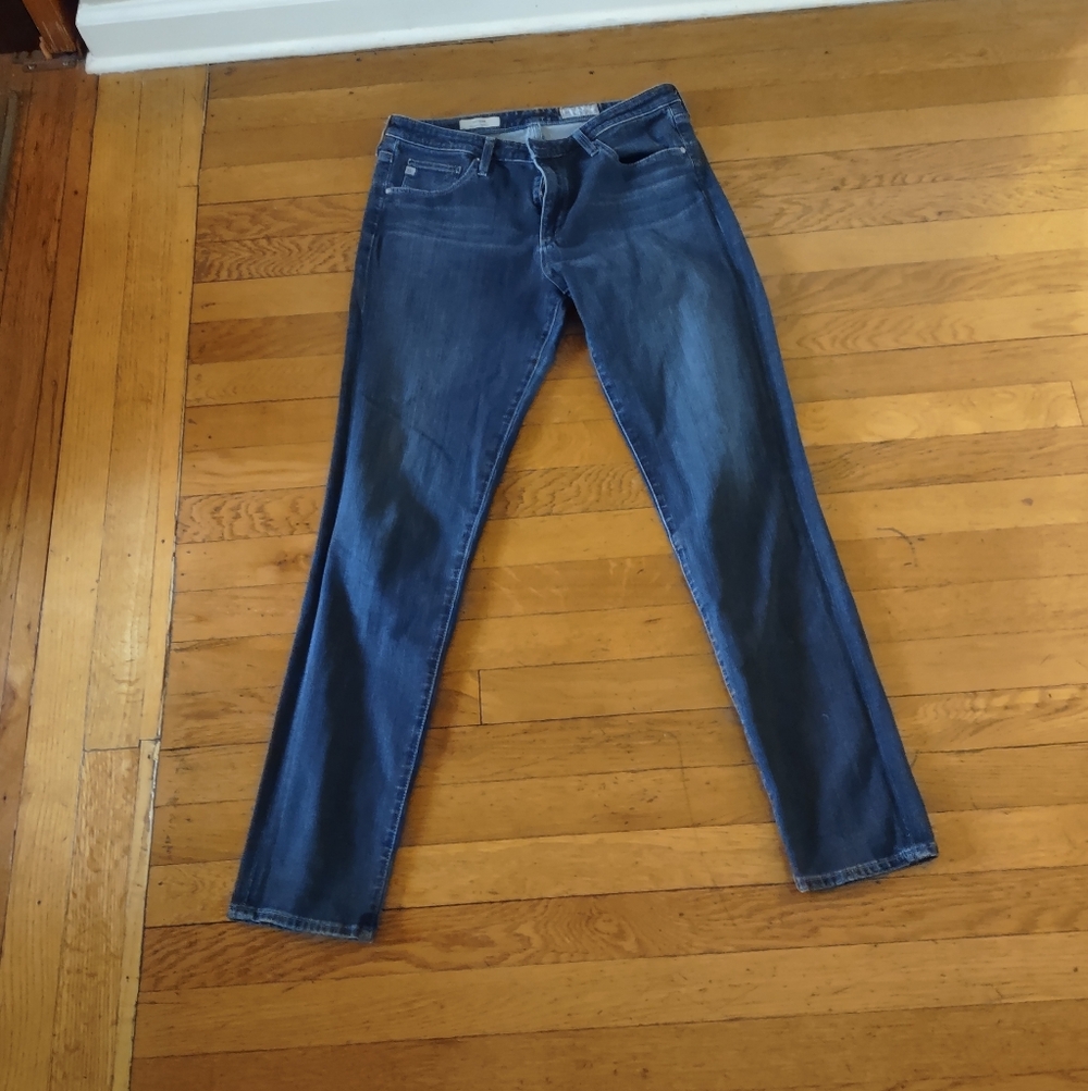 AG Adriano Goldschmied Prima Mid Rise Cigarette Jeans 30R Dark Wash